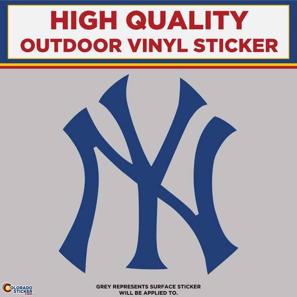 New York Yankees, Die Cut High Quality Vinyl Stickers Blue