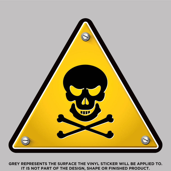 Poison Warning, High Quality Vinyl Stickers
