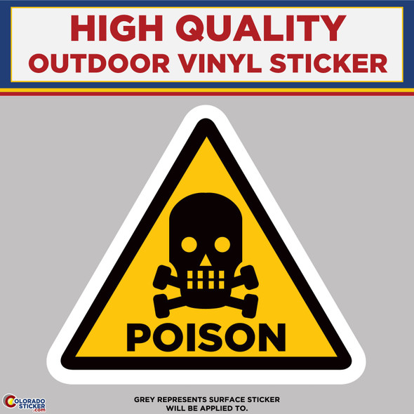 Poison Warning, High Quality Vinyl Stickers physical New Shop All Stickers Colorado Sticker