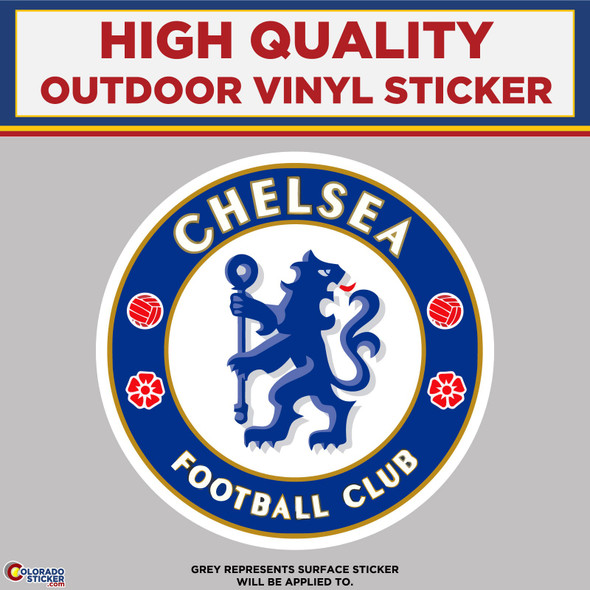 Chelsea Football Club, High Quality Vinyl Stickers physical New Shop All Stickers Colorado Sticker