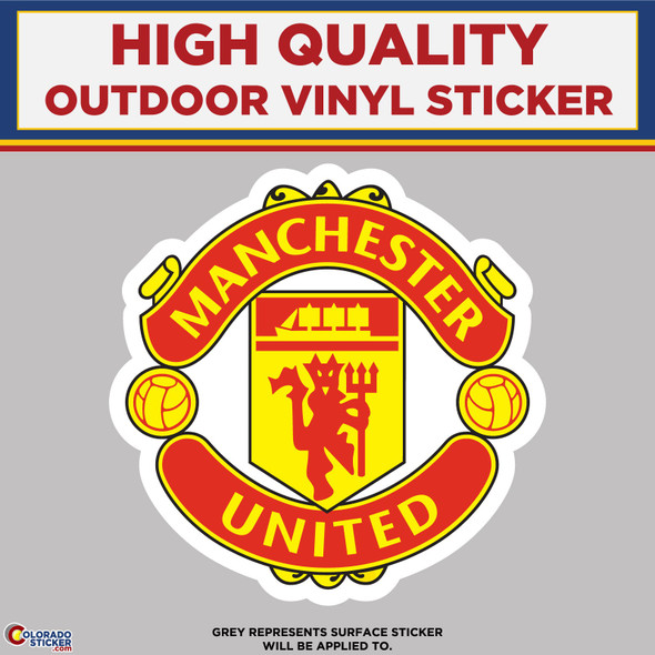 Manchester United Soccer, High Quality Vinyl Stickers New Colorado Sticker