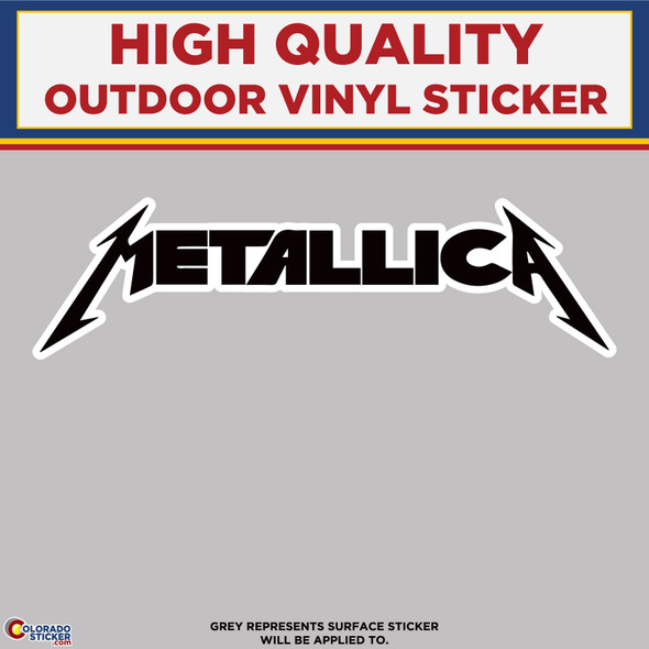 Metallica, High Quality Black Vinyl Stickers