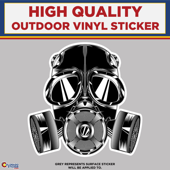 Gas Mask, High Quality Vinyl Stickers New Colorado Sticker