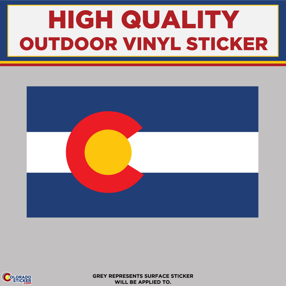 Colorado State Flag, High Quality Vinyl Stickers