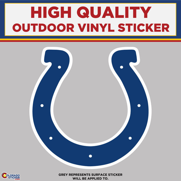 Colts Horseshoe, High Quality Vinyl Stickers