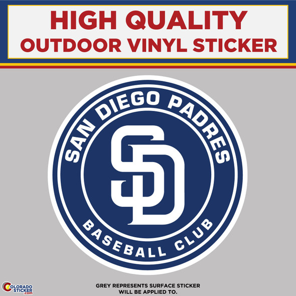 San Diego Padres, Vinyl High Quality Vinyl Stickers New Colorado Sticker
