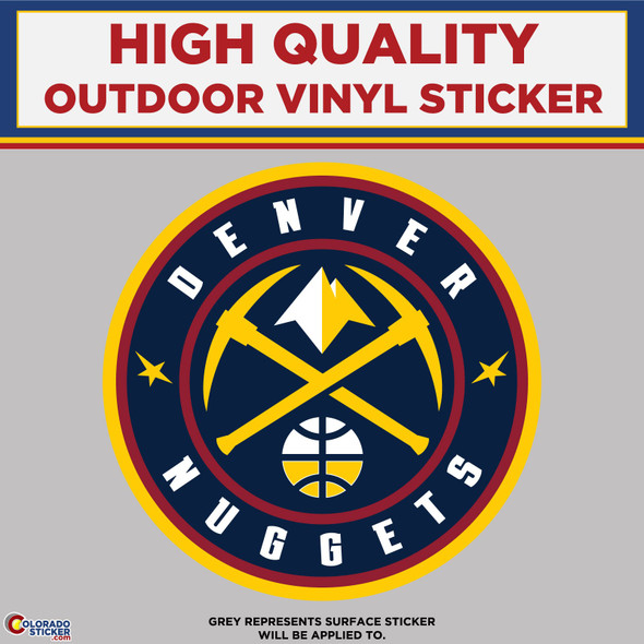 Denver Nuggets, High Quality Vinyl Stickers physical New Shop All Stickers Colorado Sticker