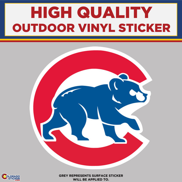 Chicago Cubs Cubbie, High Quality Vinyl Stickers New Colorado Sticker