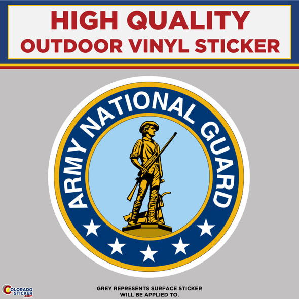 Army National Guard. High Quality Vinyl Stickers