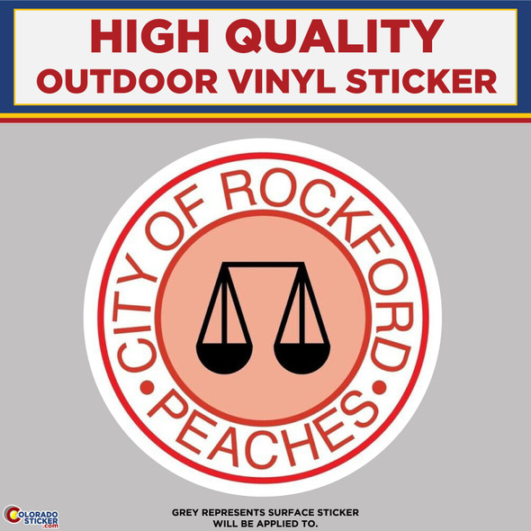 Rockford Peaches, High Quality Vinyl Stickers