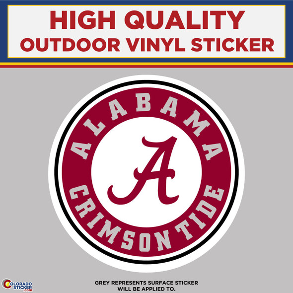 University Of Alabama, Crimson Tide, High Quality Vinyl Stickers
