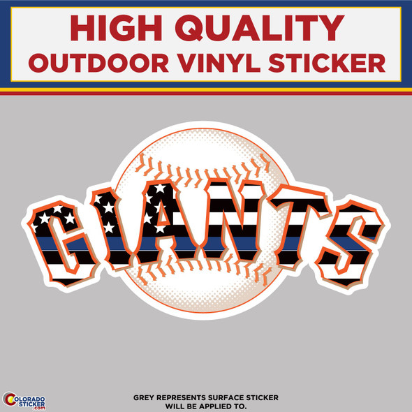 Thin Blue Line San Francisco Giants, High Quality Vinyl Stickers