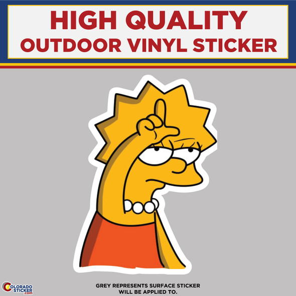 Lisa Simpson Loser, High Quality Vinyl Stickers New Colorado Sticker