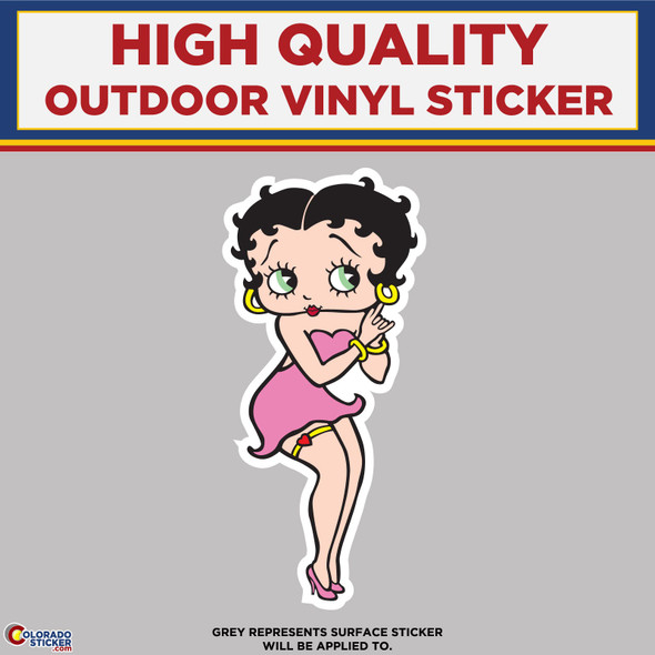 Betty Boop Standing, High Quality Vinyl Stickers