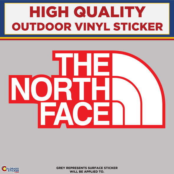 The North Face, High Quality Vinyl Stickers Red