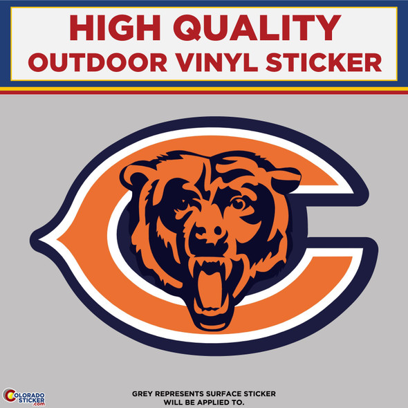 Chicago Bears Logo, High Quality Vinyl Stickers