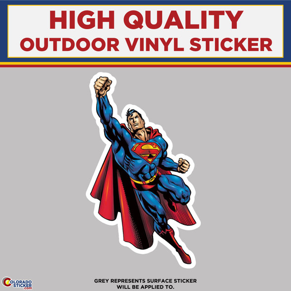 Superman Flying, High Quality Vinyl Stickers