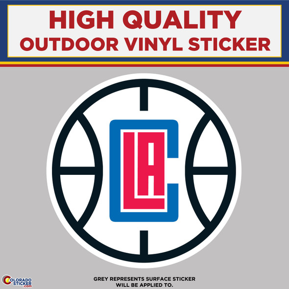 LA Clippers Ball Logo, High Quality Vinyl Stickers