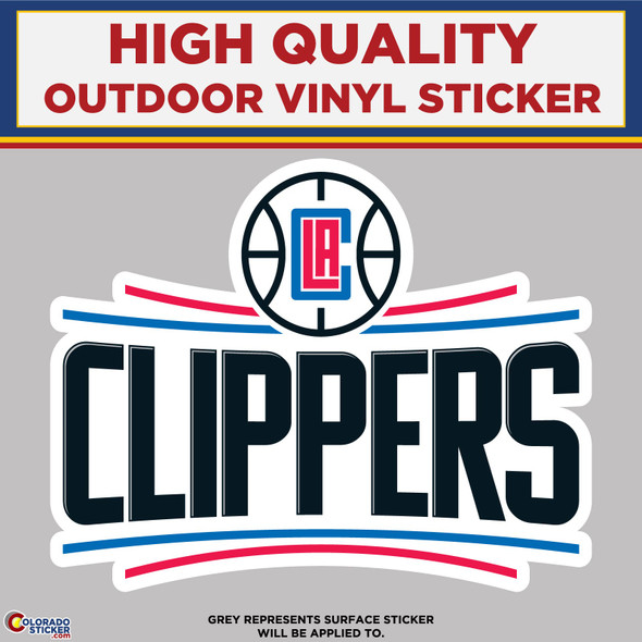 LA, Los Angeles Clippers Logo,  High Quality Vinyl Stickers