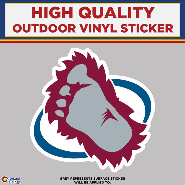 Colorado Avalanche Yeti Foot, High Quality Vinyl Stickers physical New Shop All Stickers Colorado Sticker