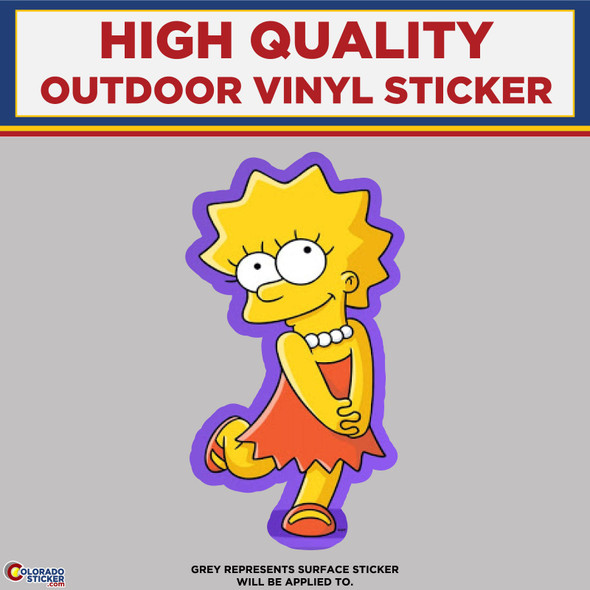 Lisa Simpson, High Quality Vinyl Stickers New Colorado Sticker