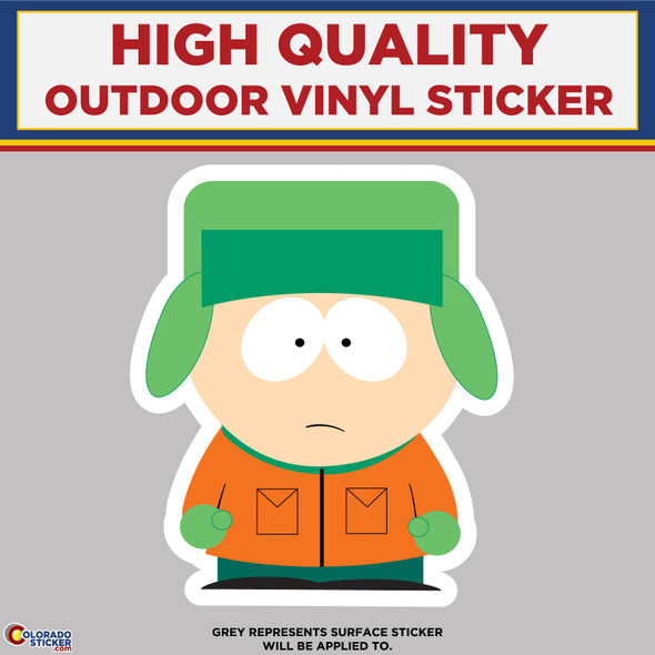 Kyle Broflovski From South Park, High Quality Vinyl Stickers