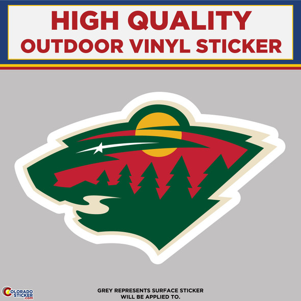 Minnesota Wild, High Quality Vinyl Stickers New Colorado Sticker