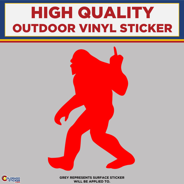 Big Foot Middle Finger, Die Cut High Quality Vinyl Stickers New Colorado Sticker