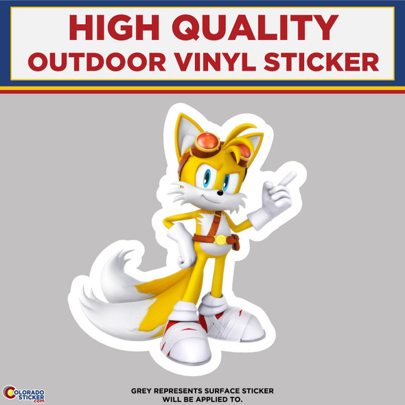 Tails Sonic the Hedgehog, High Quality Vinyl Stickers