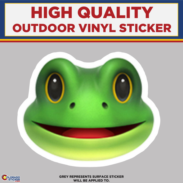 Frog Emoji, High Quality Vinyl Stickers
