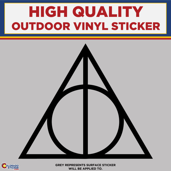 Deathly Hallows, Die Cut High Quality Vinyl Stickers