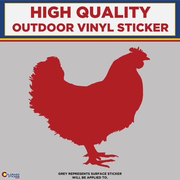 Chicken Standing, High Quality Die Cut Vinyl Stickers New Colorado Sticker