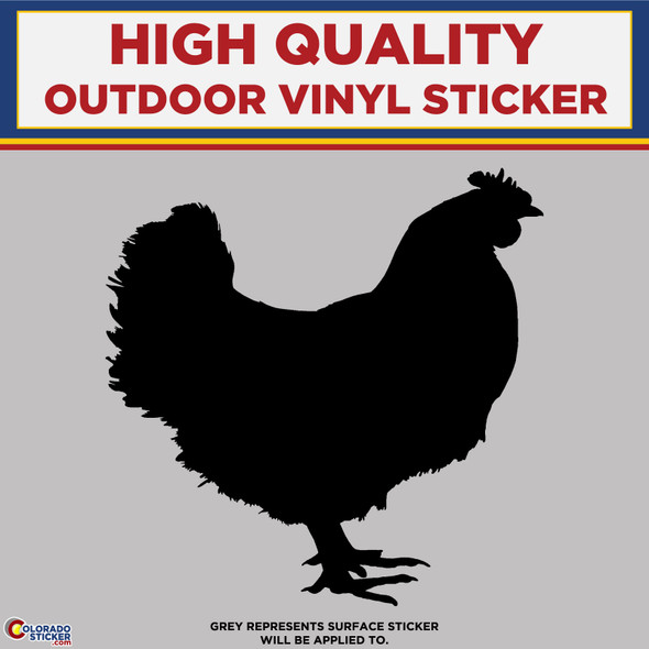 Standing Chicken Black die cut vinyl decal sticker