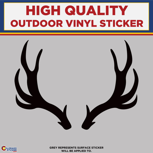 Deer Antlers, Die Cut High Quality Vinyl Stickers