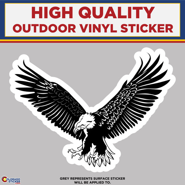 Bald Eagle with Spread Wings, High Quality Vinyl Stickers