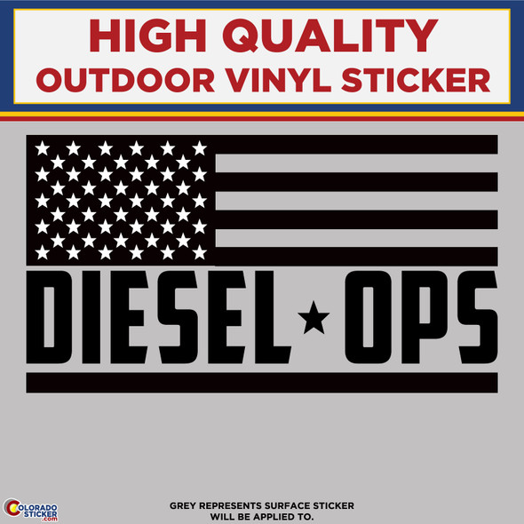 Diesel Ops American Flag, Die Cut High Quality Vinyl Sticker New Colorado Sticker