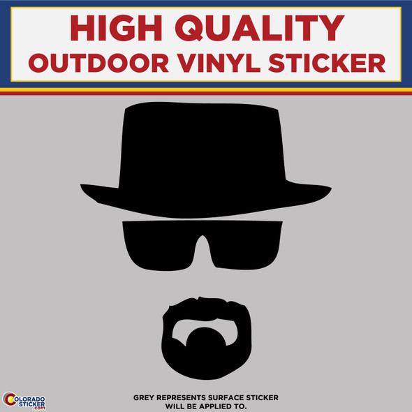 Walter White As Heisenberg, High Quality Die Cut Vinyl Stickers