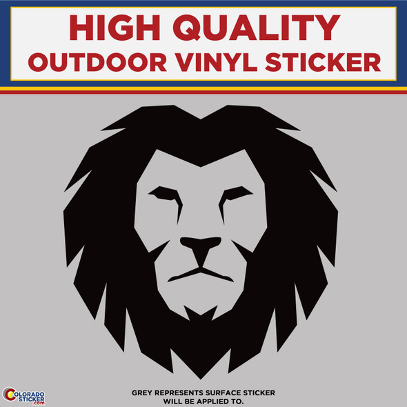 Lion Head, High Quality Die Cut Vinyl Stickers