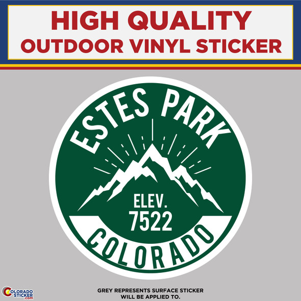 Estes Park Colorado, High Quality Vinyl Sticker