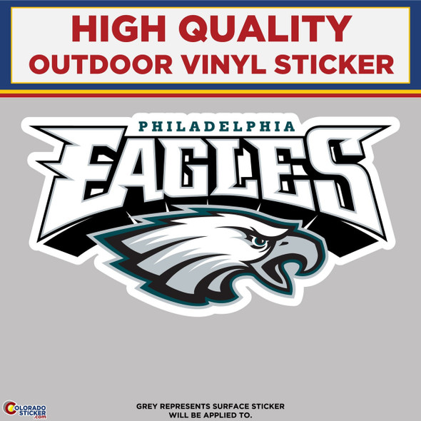 Philadelphia Eagles with text High Quality Vinyl Stickers