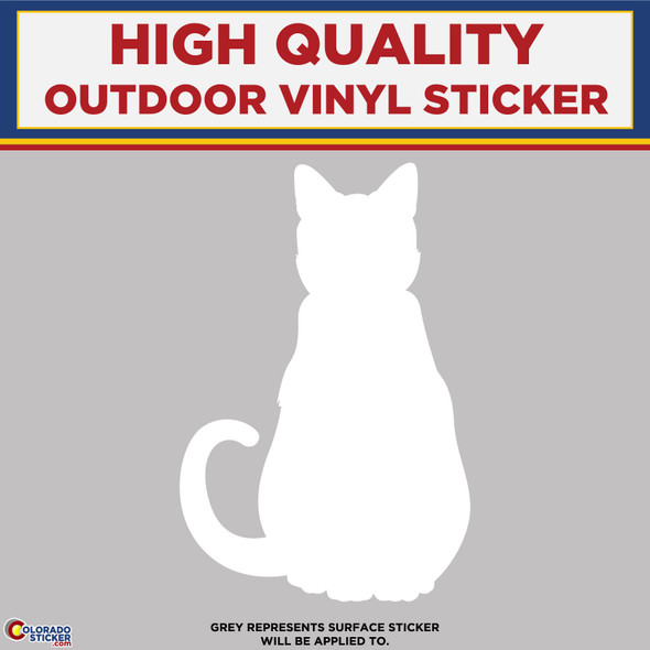 Sitting Cat, Die Cut High Quality Vinyl Stickers