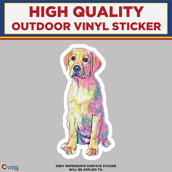 Lab, Labrador Dog, High Quality Vinyl Stickers New Colorado Sticker
