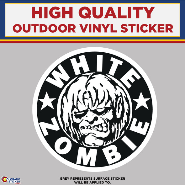 White Zombie, High Quality Vinyl Stickers