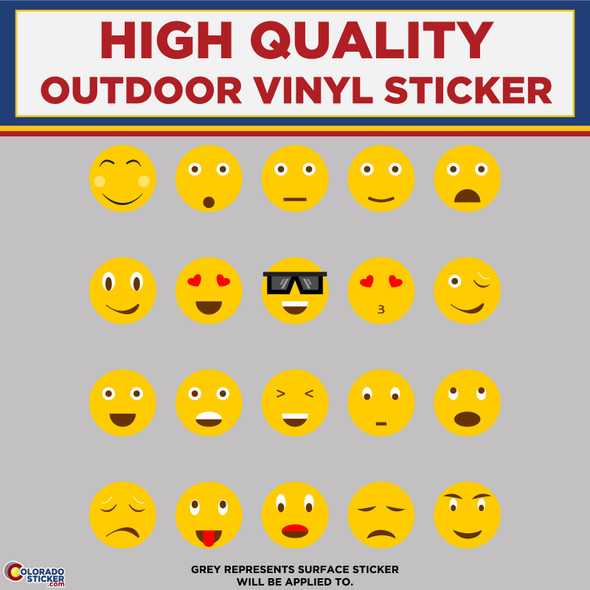Emoji Sticker Sheet, High Quality Vinyl Stickers physical New Shop All Stickers Colorado Sticker