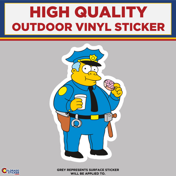 Chief Wiggum, The Simpsons, High Quality Vinyl Stickers
