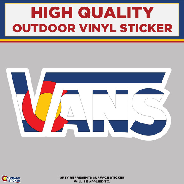 Colorado Flag Vans, High Quality Vinyl Stickers