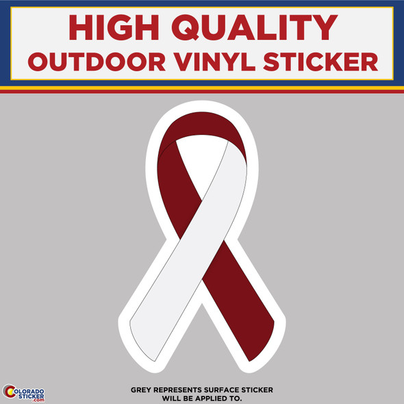 Head and Neck Cancer Ribbon, High Quality Vinyl Stickers