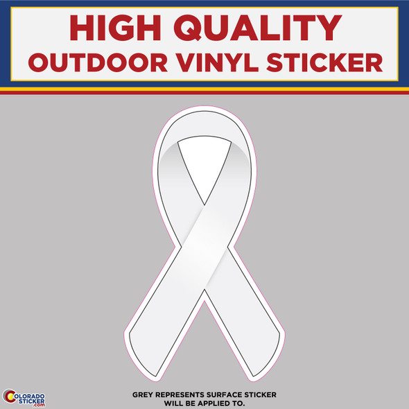 Lung Cancer Ribbon, High Quality Vinyl Stickers New Colorado Sticker
