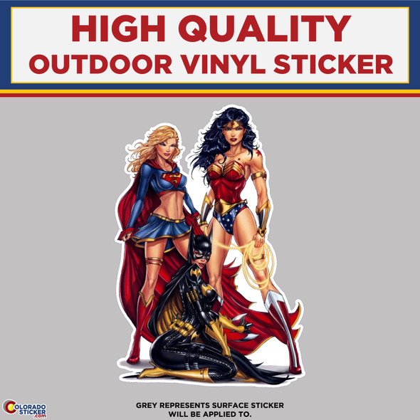 DC Heroines, High Quality Vinyl Stickers New Colorado Sticker