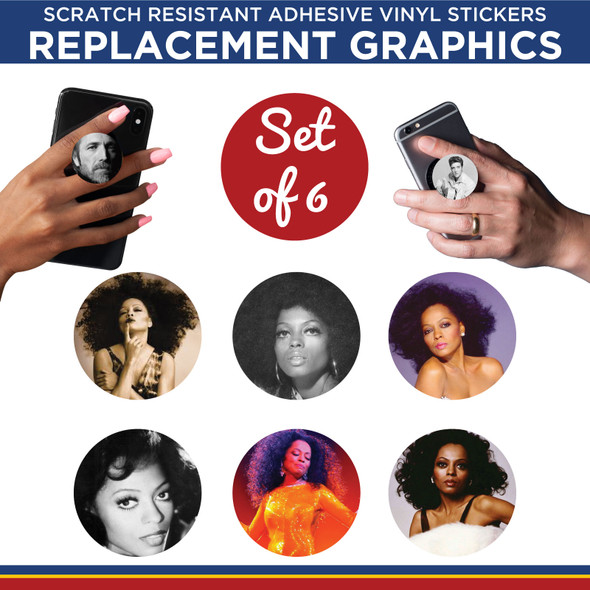 Diana Ross Phone Holder Replacement Graphic Vinyl Stickers